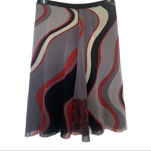 New Jean Paul gaultier gray pattern mesh skirt S